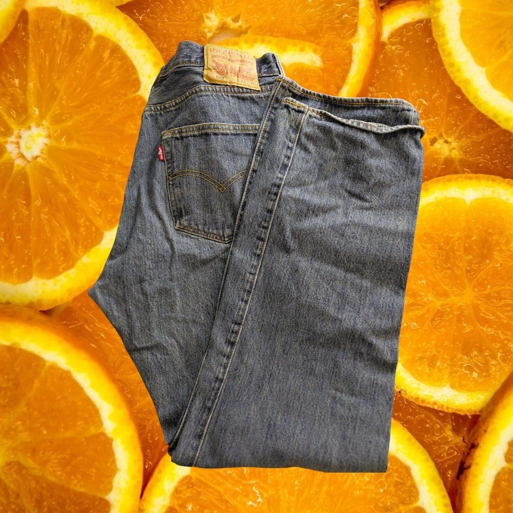 Levi Strauss 501‎ Mens Jeans Button Fly Dark Wash Denim Size 34x30